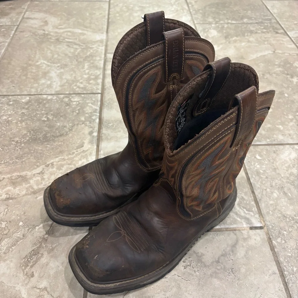 Red Wings 2204 Rio Flex Mens Brown Leather Square Safety Toe Work Boot Size 8.5D